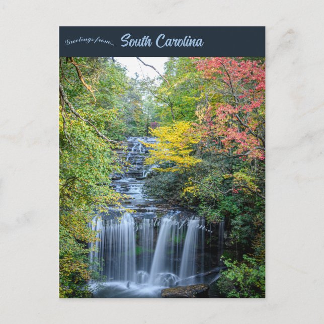 Carte Postale Chutes de Brasstown Westminster Caroline du Sud (Devant)