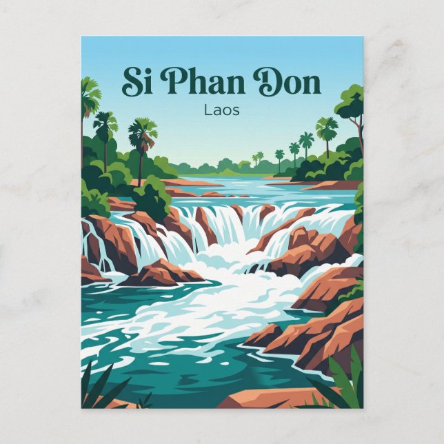 Carte Postale Chutes de Khone Phapheng Laos (Devant)