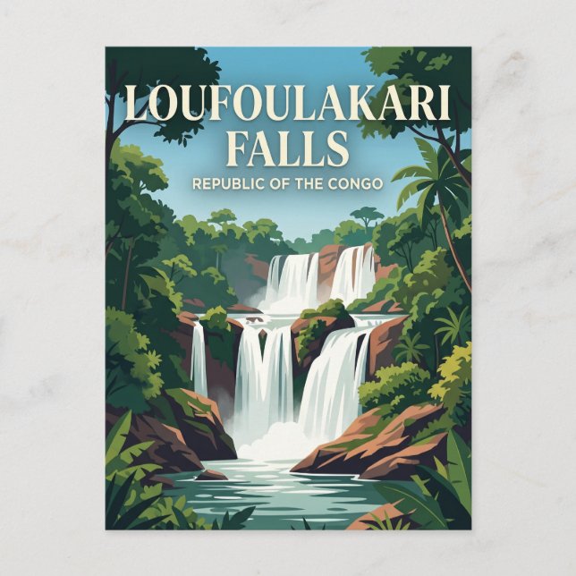 Carte Postale Chutes de Loufoulakari République du Congo (Devant)