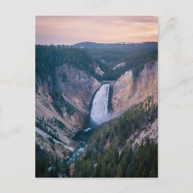 Carte Postale Chutes de Lower Yellowstone (Devant)