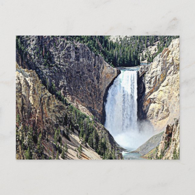 Carte Postale Chutes de Lower Yellowstone (Devant)
