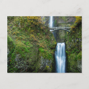 Carte Postale Chutes de Multnomah en automne dans la gorge de Co