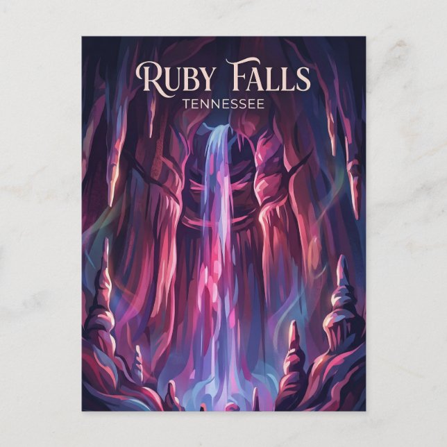 Carte Postale Chutes de Ruby Tennessee (Devant)