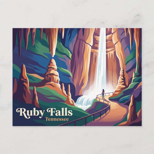 Carte Postale Chutes de Ruby Tennessee (Devant)