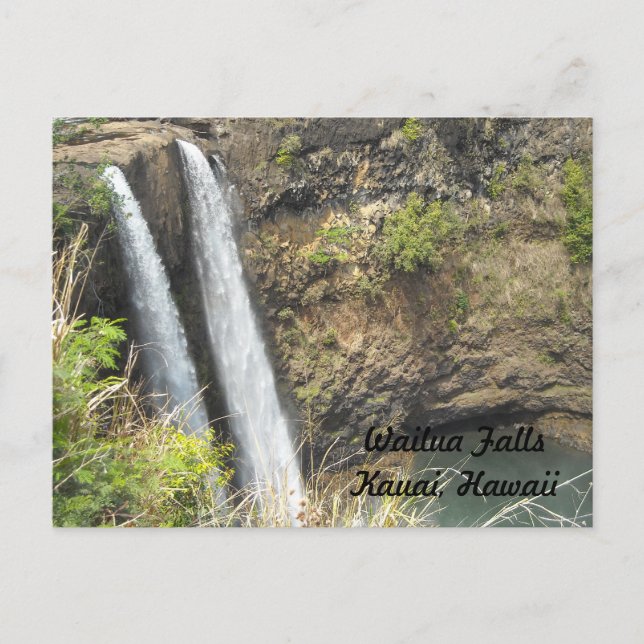 Carte Postale Chutes de Wailua Kauai, Hawaï (Devant)