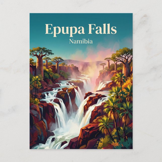 Carte Postale Chutes d'Epupa Namibie (Devant)