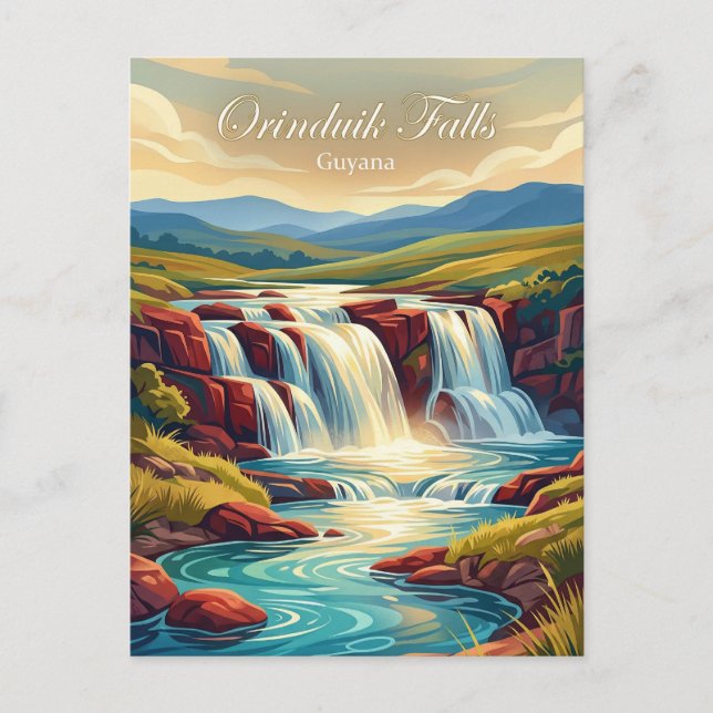 Carte Postale Chutes d'Orinduik Guyana (Devant)