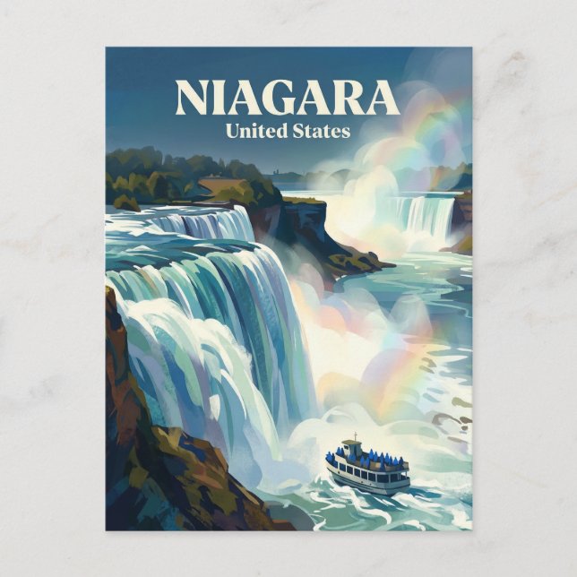 Carte Postale Chutes du Niagara dans l'État de New York (Devant)