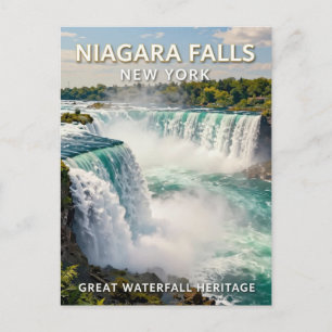 Carte Postale Chutes du Niagara New York Cascade Voyage