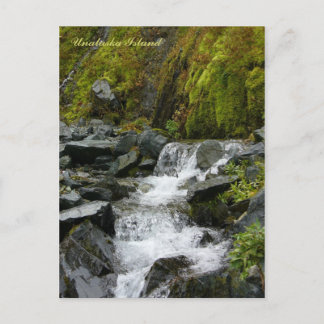Carte Postale Chutes du ruisseau pittoresque, île Unalaska