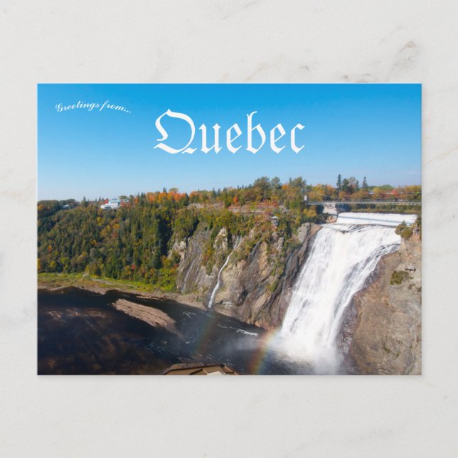 Carte Postale Chutes Montmorency Québec Canada (Devant)