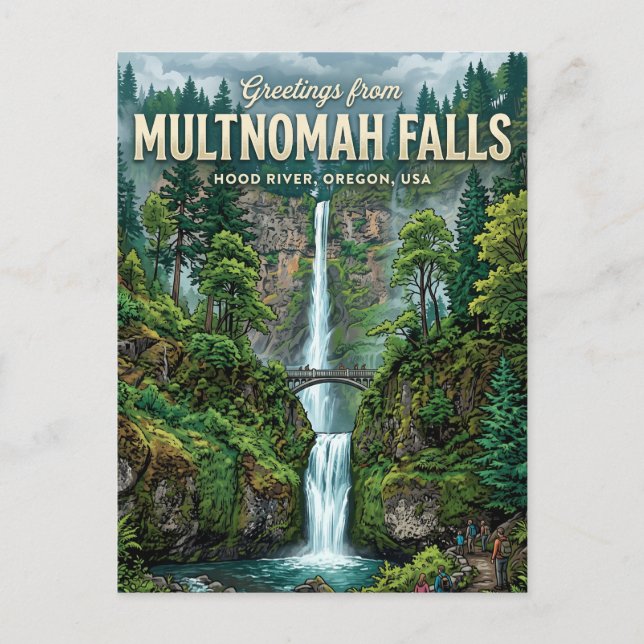 Carte Postale Chutes Multnomah États-Unis (Devant)