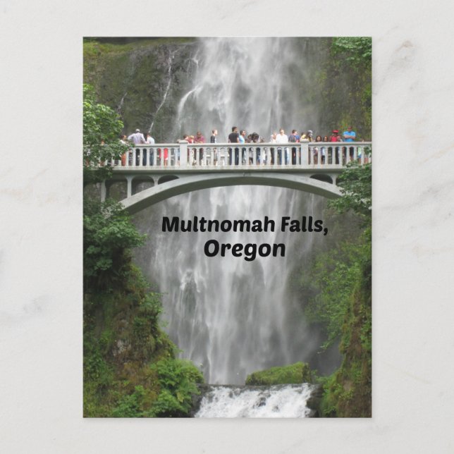 Carte Postale Chutes pittoresques de Multnomah en Oregon (Devant)