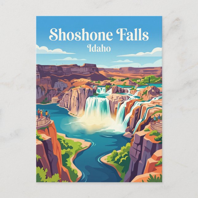 Carte Postale Chutes Shoshone Idaho (Devant)