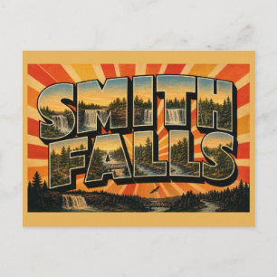 Carte Postale Chutes Smith Falls Nebraska Rivière Canyon Art