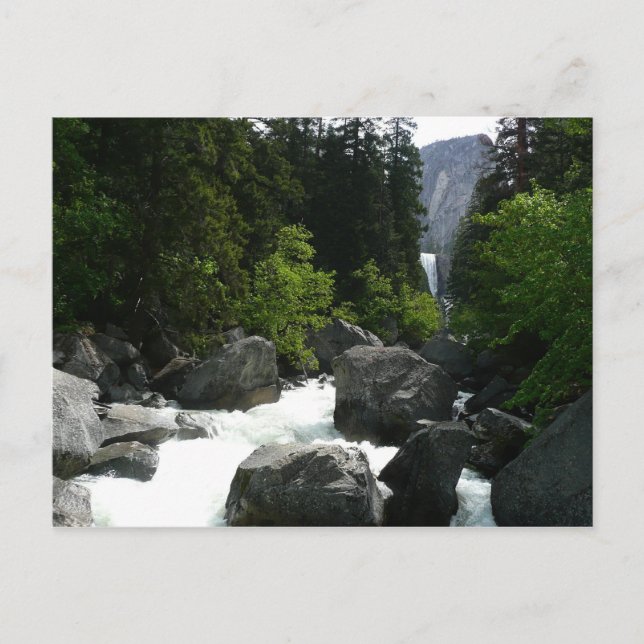 Carte Postale Chutes vernales à la distance à Yosemite (Devant)