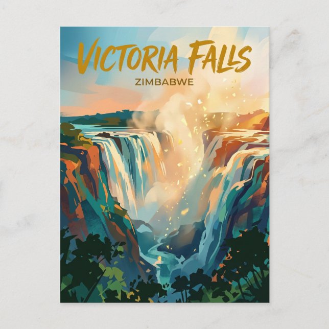 Carte Postale Chutes Victoria Zimbabwe (Devant)