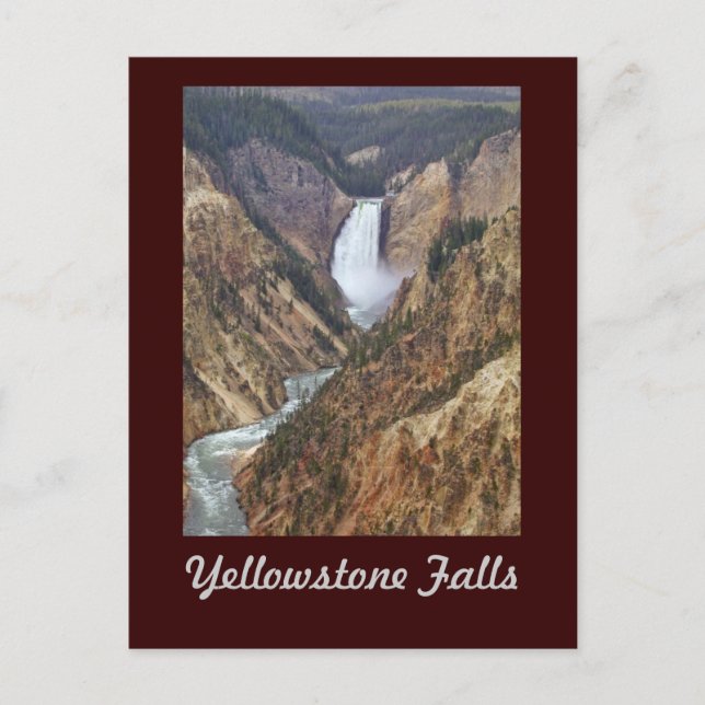 Carte Postale Chutes Yellowstone (Devant)