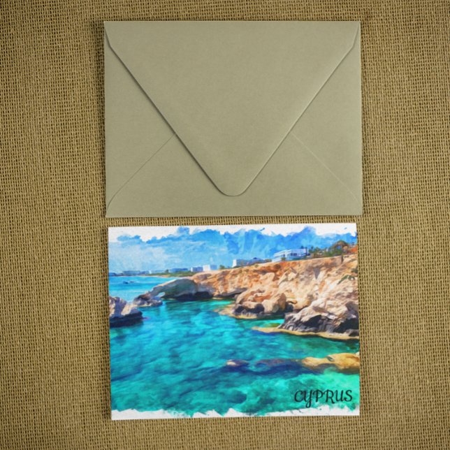 Carte Postale Chypre Méditerranée Paysage Voyage (cyprus mediterranean scenery postcard)