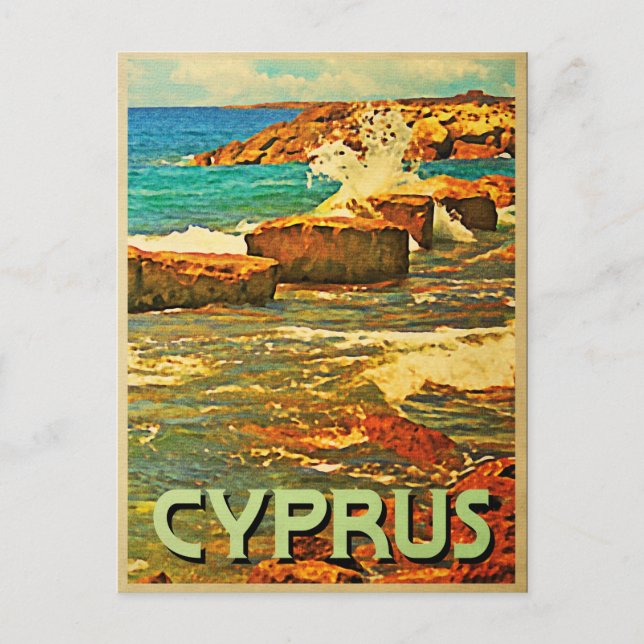 Carte Postale Chypre Rocky Shore (Devant)