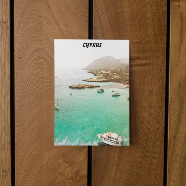 Carte Postale Chypre Scenery Illustration de voyage (cyprus coastal view Poster)