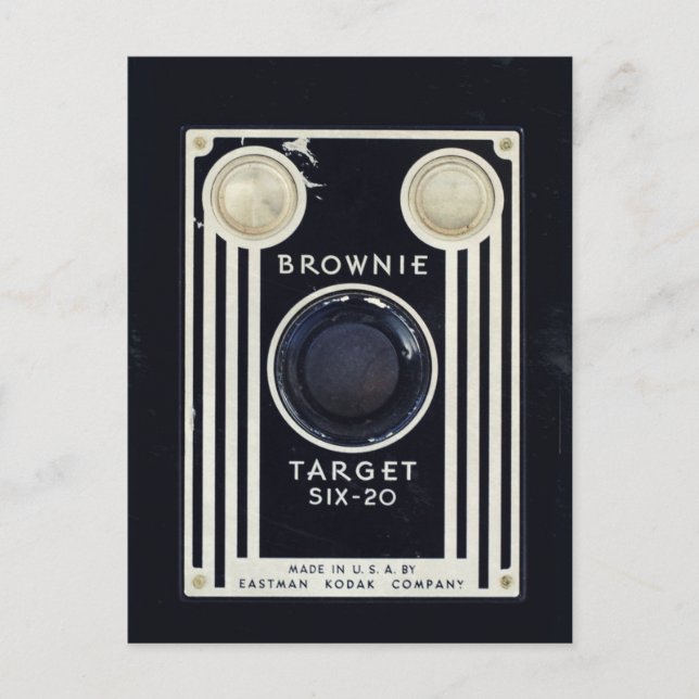 Carte Postale Cible de brouillage de la caméra rétro. (Devant)