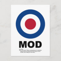 Carte postale cible Mod Soixante