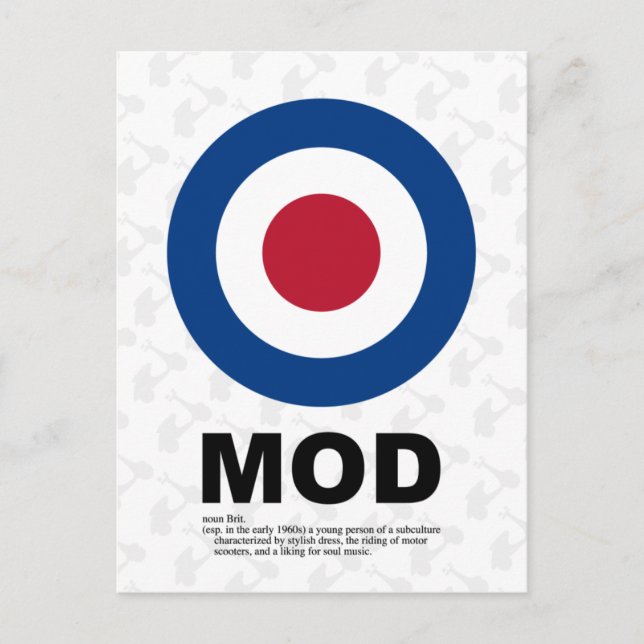 Carte postale cible Mod Soixante (Devant)