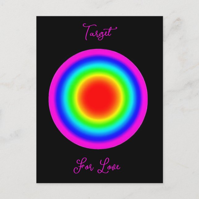 Carte Postale Cible pour l'amour – Art de la fierté  (Devant)
