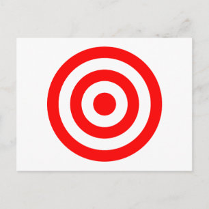 Carte Postale Cible rouge Bullseye