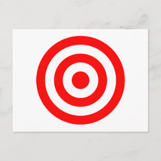 Carte Postale Cible rouge Bullseye