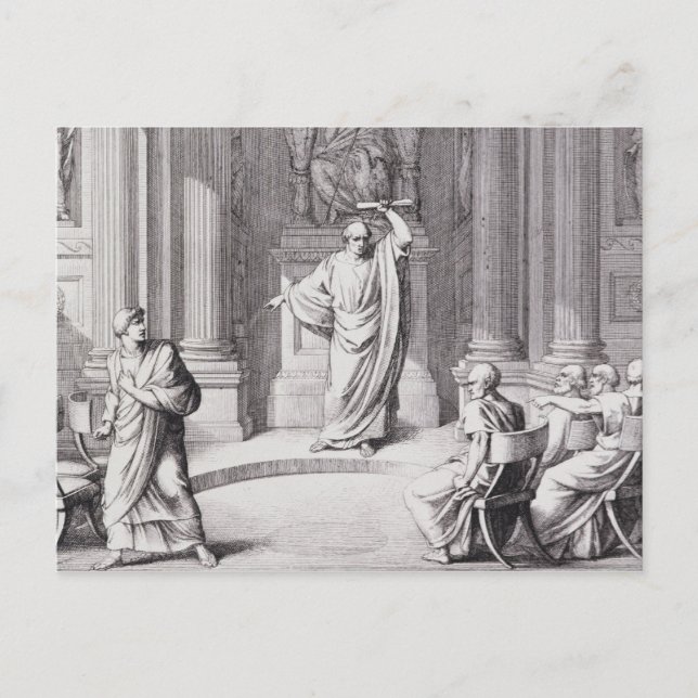 Carte Postale Cicero dénonce Catiline (Devant)