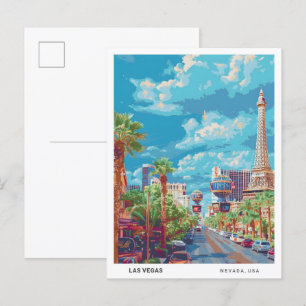Carte Postale Ciel bleu à Las Vegas Nevada Vintage voyage USA
