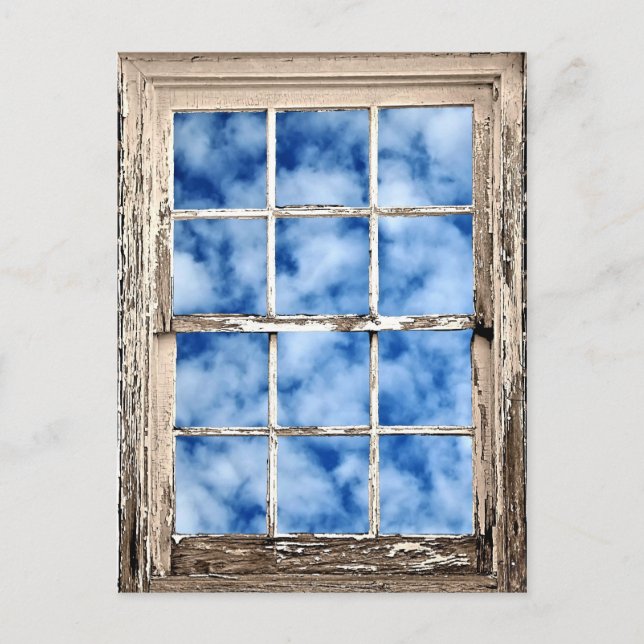 Carte Postale Ciel bleu à travers la fenêtre (Devant)