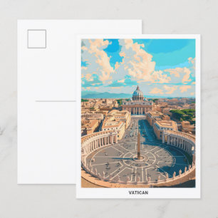 Carte Postale Ciel bleu au Vatican Vintage voyage
