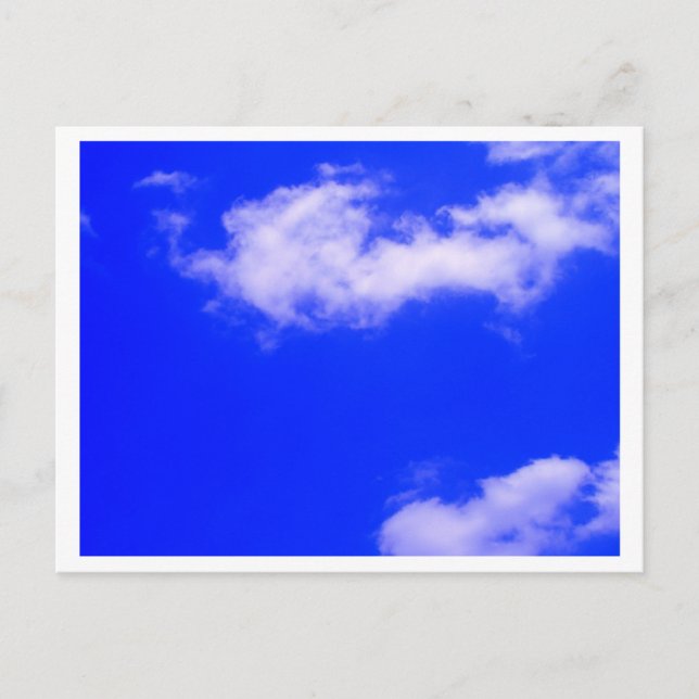 Carte Postale Ciel bleu clair et nuages blancs (Devant)