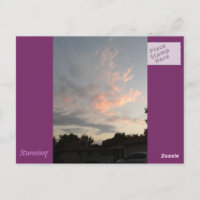 Carte postale Ciel bleu clair et violet