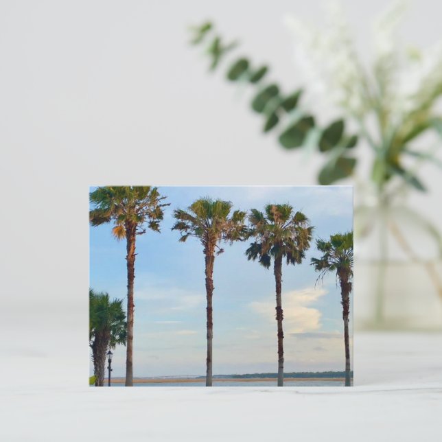 Carte Postale Ciel bleu et arbres (Debout devant)