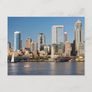 Carte Postale Ciel bleu sur le front de mer d'Elliott Bay