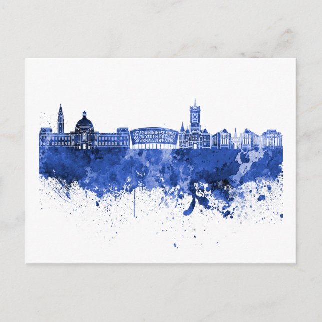 Carte Postale Ciel de Cardiff (Devant)