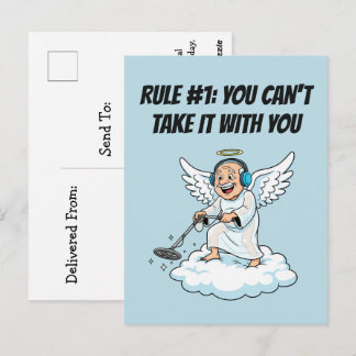 Carte Postale Ciel de détection de métal Humour d'anniversaire d