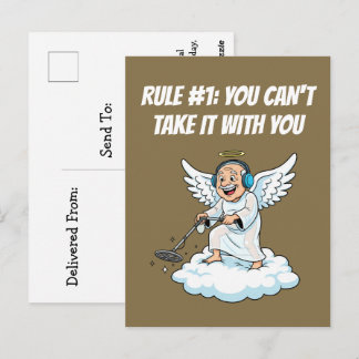 Carte Postale Ciel de détection de métal Humour d'anniversaire d