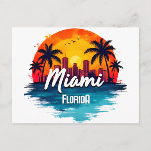 Carte Postale Ciel de Miami City Floride