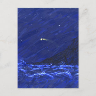 Carte Postale Ciel de nuit Ocean Cliff Tirage Star Canvas