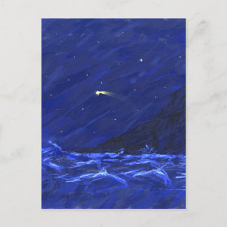 Carte Postale Ciel de nuit Ocean Cliff Tirage Star Canvas