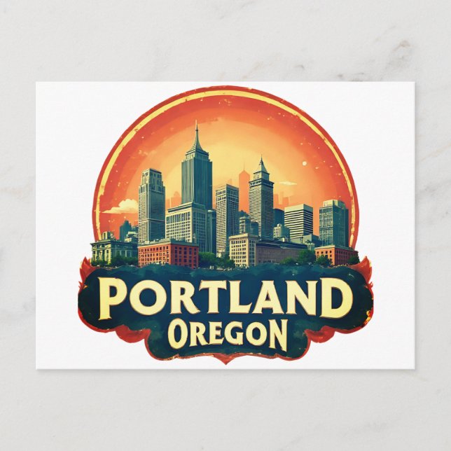 Carte Postale Ciel de Portland Oregon (Devant)