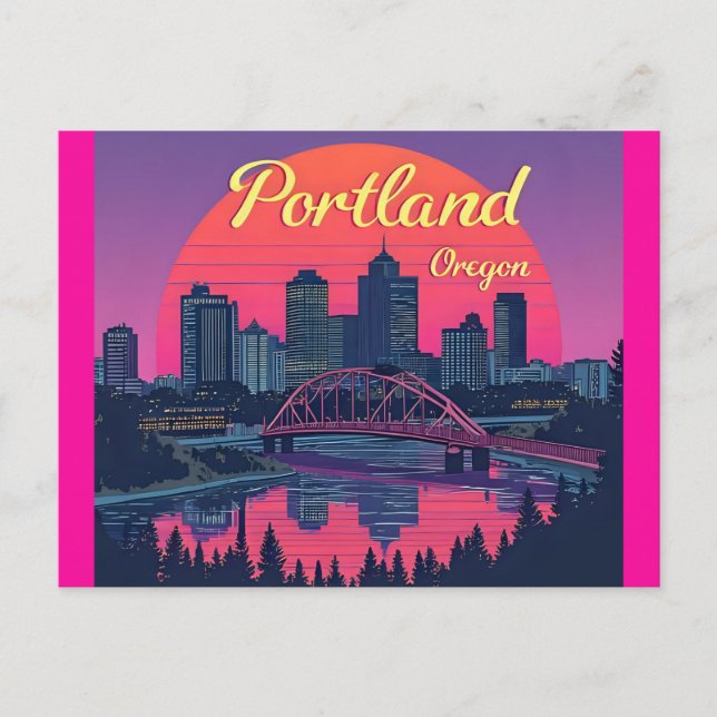 Carte Postale Ciel de Portland Oregon (Devant)