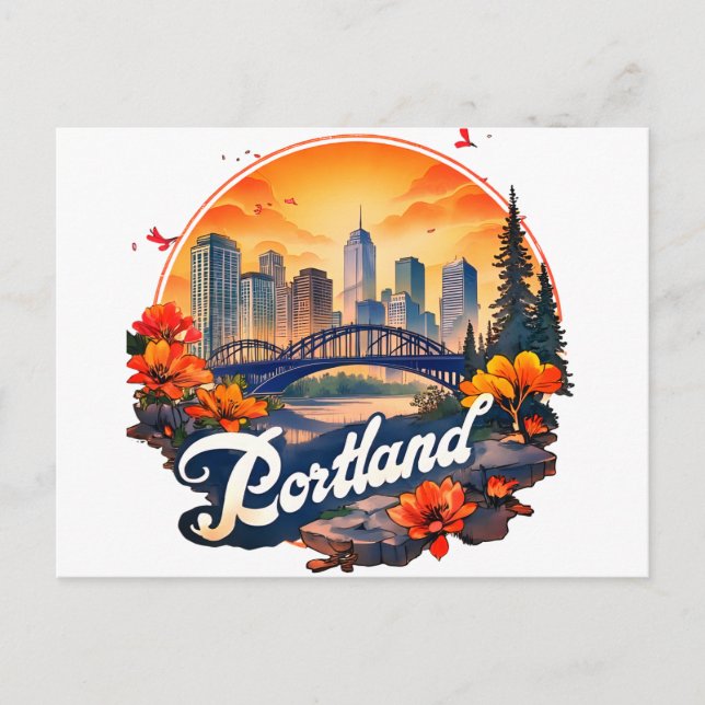 Carte Postale Ciel de Portland Oregon (Devant)