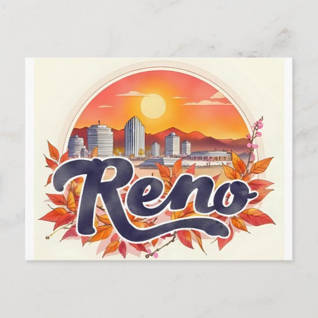Carte Postale Ciel de Reno Ville Nevada (Devant)