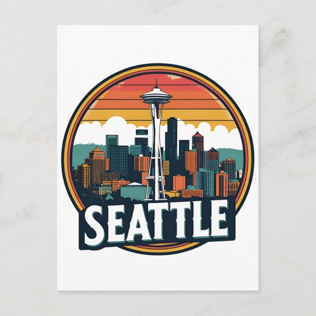Carte Postale Ciel de Seattle (Devant)